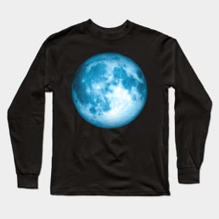 Full Blue Moon Painting Long Sleeve T-Shirt